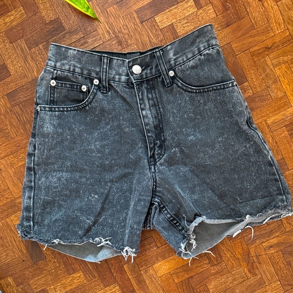 Cheap Monday Black Denim Jean Shorts - Picture 1 of 4